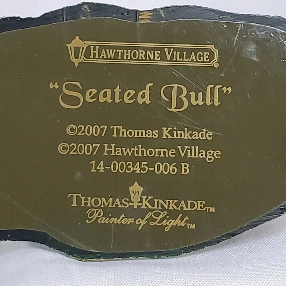 2007 Thomas Kinkade Seated Bull Hawthorne Village Nativity Christmas Display